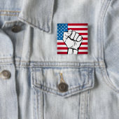 米国国旗 | Rising Fist 缶バッジ (インサイチュ)