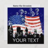 米国国旗 – SRF 招待状 (正面/裏面)