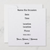 米国国旗 – SRF 招待状 (裏面)