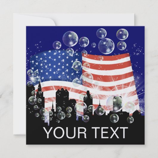 米国国旗 – SRF 招待状 (正面)