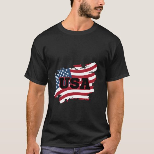 米国国旗 Tシャツ (正面)