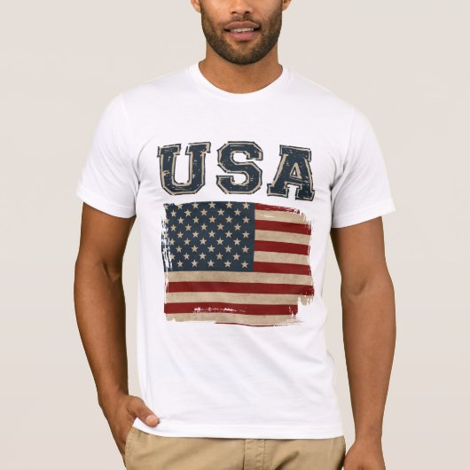 米国国旗 Tシャツ (正面)