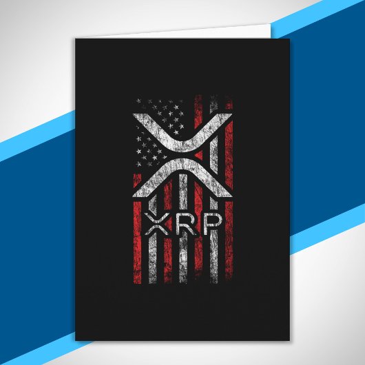 米国国旗 – XRP暗号通貨Cryptocurrency カード