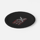 米国国旗 – XRP暗号通貨Cryptocurrency ペーパープレート (アングル)