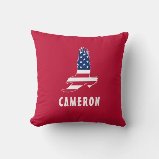 米国国旗American Eagle America 7月4日Name クッション (正面)