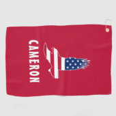 米国国旗American Eagle America 7月4日Name ゴルフタオル (横)