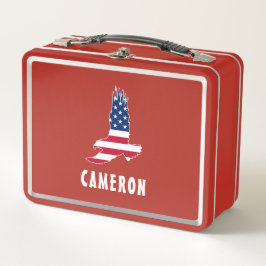 米国国旗American Eagle America 7月4日Name メタルランチボックス