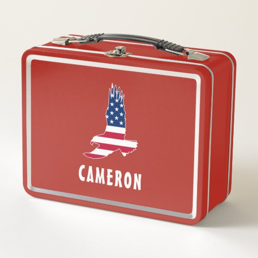 米国国旗American Eagle America 7月4日Name メタルランチボックス (正面)