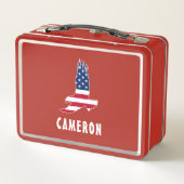 米国国旗American Eagle America 7月4日Name メタルランチボックス (裏面)