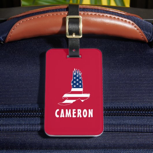 米国国旗American Eagle America 7月4日Name ラゲッジタグ (正面インサイチュ2)