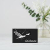*~*米国国旗Asagle Grey on Black 名刺 (スタンド正面)