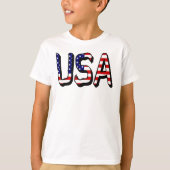 米国国旗bccntに覆われた米国 tシャツ (正面)