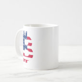 米国国旗Bitcoin BTC暗号メンズことわざ コーヒーマグカップ (正面左)