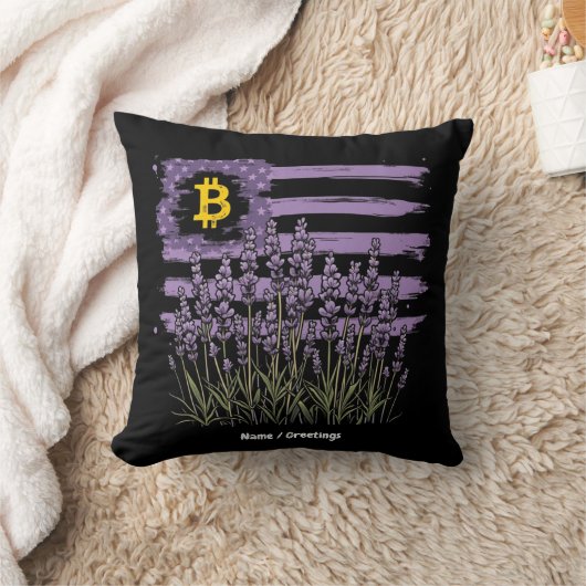 米国国旗Bitcoin BTC革命おもしろいCrypto クッション (ブランケット)