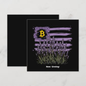 米国国旗Bitcoin BTC革命おもしろいCrypto 招待状 (正面/裏面)