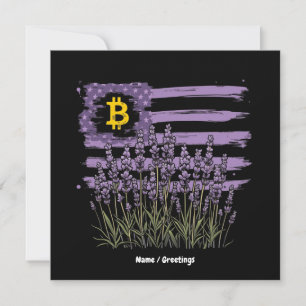 米国国旗Bitcoin BTC革命おもしろいCrypto 招待状
