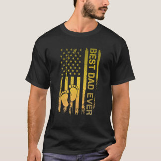 米国国旗C最高のの父の日のパパ Tシャツ