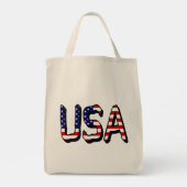 米国国旗gtcntにオーバーレイされた米国 トートバッグ (裏面)