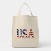 米国国旗gtcntにオーバーレイされた米国 トートバッグ (裏面)
