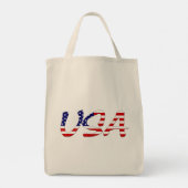 米国国旗gtcntにオーバーレイされた米国 トートバッグ (裏面)