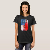 米国国旗HVAC技術愛国的HVAC技術 Tシャツ (正面フル)