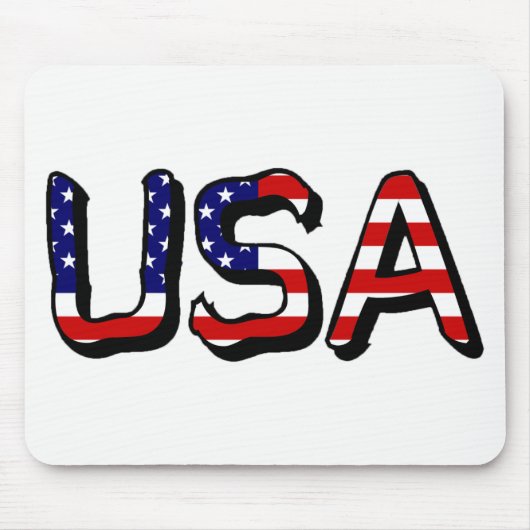 米国国旗mpcnにオーバーレイされた米国 マウスパッド (正面)