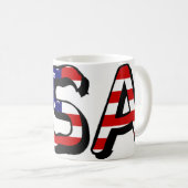 米国国旗mugcntに覆われた米国 コーヒーマグカップ (正面右)
