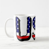 米国国旗mugcntに覆われた米国 コーヒーマグカップ (左)