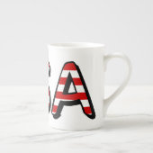 米国国旗mugcntに覆われた米国 ボーンチャイナマグカップ (右)