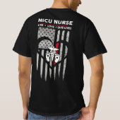 米国国旗NICUナースデカール Tシャツ (裏面)