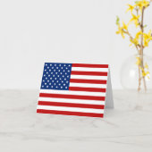 米国国旗Notecard カード (黄色い花)