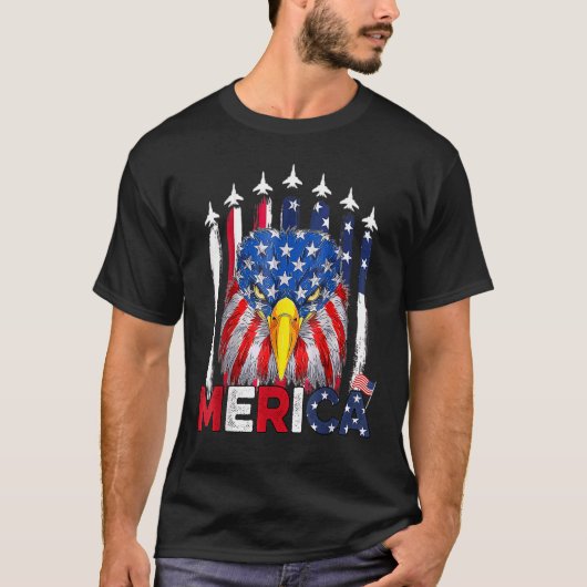 米国国旗Patriotic 4 Of 7月Bald Ea Tシャツ (正面)