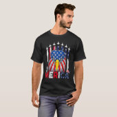 米国国旗Patriotic 4 Of 7月Bald Ea Tシャツ (正面フル)
