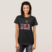 米国国旗Patriotic 4 Of 7月Bald Ea Tシャツ (正面フル)