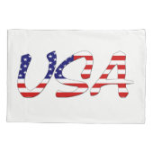 米国国旗pccntにオーバーレイされた米国 枕カバー (裏面)