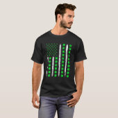 米国国旗St patricks dayレトロヴィンテージアイルランド Tシャツ (正面フル)