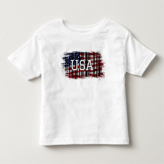米国国旗Tシャツデザイン トドラーTシャツ (正面)
