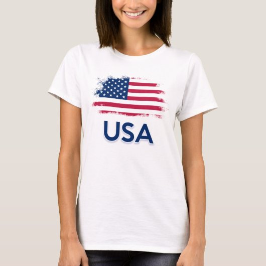 米国国旗Tシャツ Tシャツ (正面)