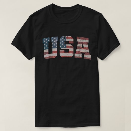 米国国旗Tee Patriodic Th Of 7月アメリカ Tシャツ (デザイン正面)