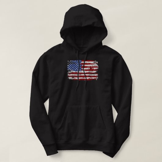 米国国旗USAアメリカ合衆国4th パーカ (デザイン正面)