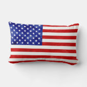 米国国旗USA愛国枕水色 ランバークッション (裏面)