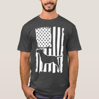 米国国旗USA愛国的なテリア犬ブルテリ Tシャツ