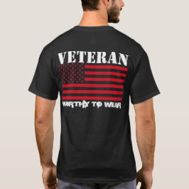 米国国旗USMC RED -退役軍人-衣服に値 Tシャツ