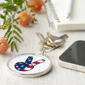 米国国旗Vの記号 キーホルダー (側面)