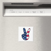 米国国旗Vの記号 マグネット (インサイチュ (食洗機))