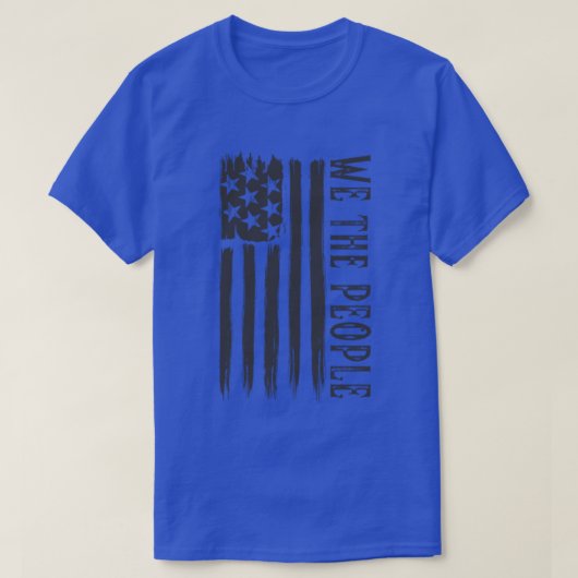 米国国旗We the Peopleのヴィンテージ動揺して名 Tシャツ (デザイン正面)