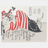 米国国歌 フリースブランケット (正面(横))