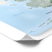 米国国立公園の地図ポスター ポスター (角)