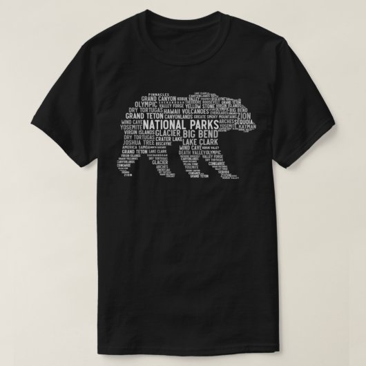 米国国立公園ベアー国立公園2 Tシャツ (デザイン正面)
