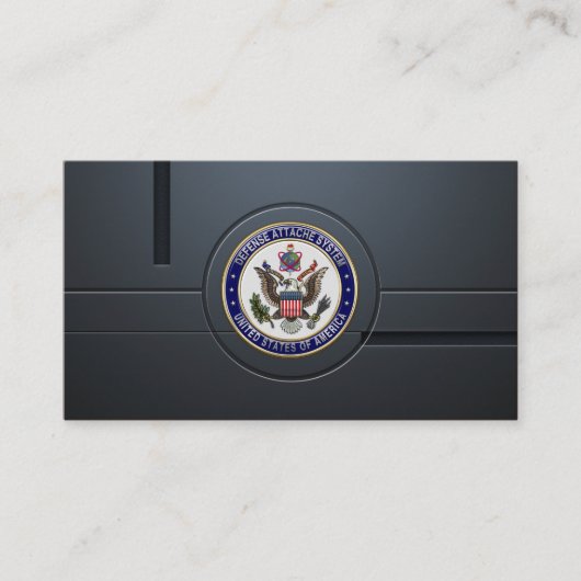 米国国防付加システム(DAS)エンブレム[3D] 名刺 (正面)